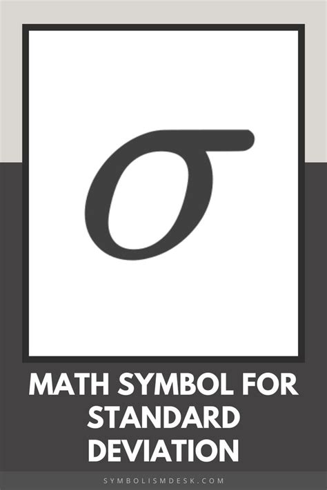 Symbol For Standard Deviation