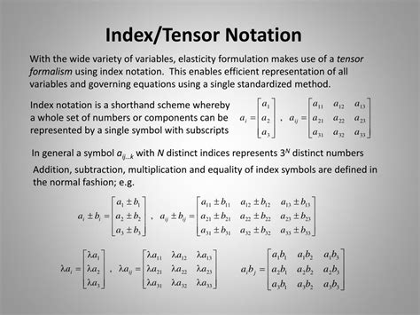 Tensor Index Notation