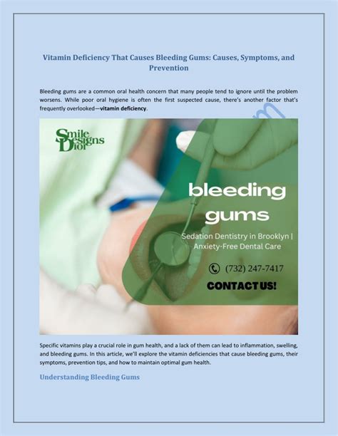 What Deficiency Causes Bleeding Gums