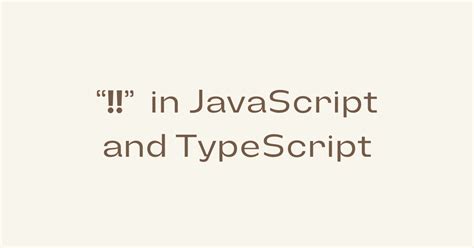 What Does Mean In Typescript