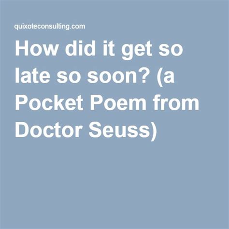 When Did I Get Oder Poem