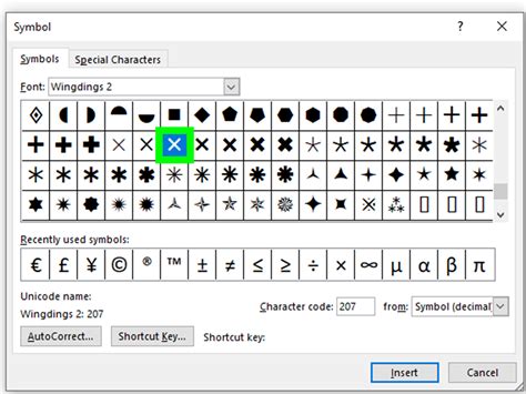 X Symbol Word